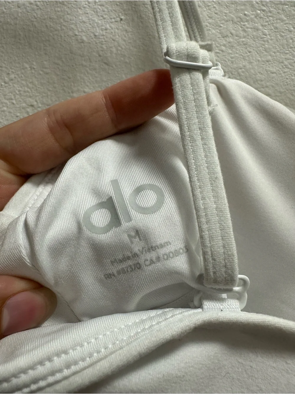 Alo White tank top cropped